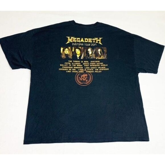 Megadeath T-Shirt 2XL Black New World Order Tour 2017 - Picture 2 of 7